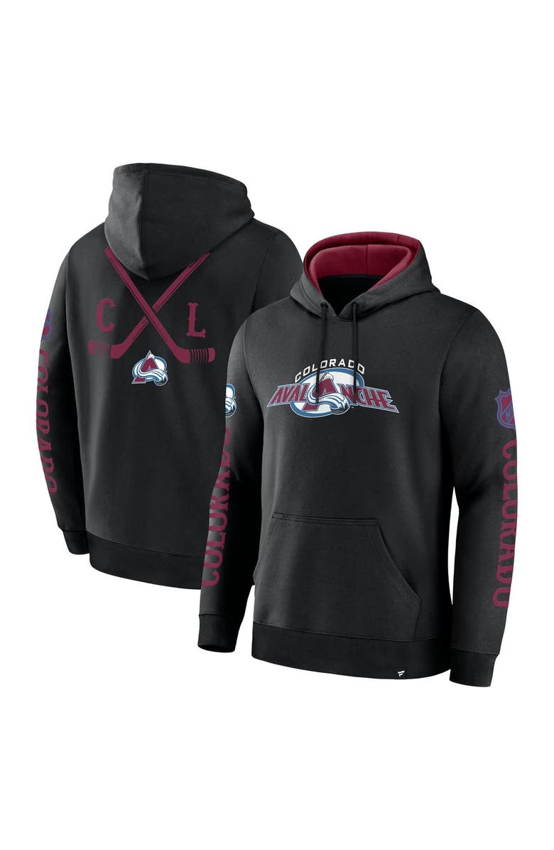 FANATICS Men's Fanatics Black Colorado Avalanche Big City Legacy Fleece Pullover Hoodie, Main, color, 