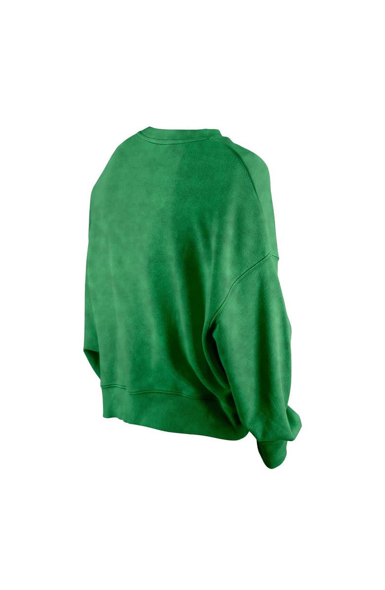 New Era Women's New Era  Kelly Green Boston Celtics Hardwood Classics Enzyme Wash Oversized Boxy Pullover Sweatshirt, Alternate, color, 