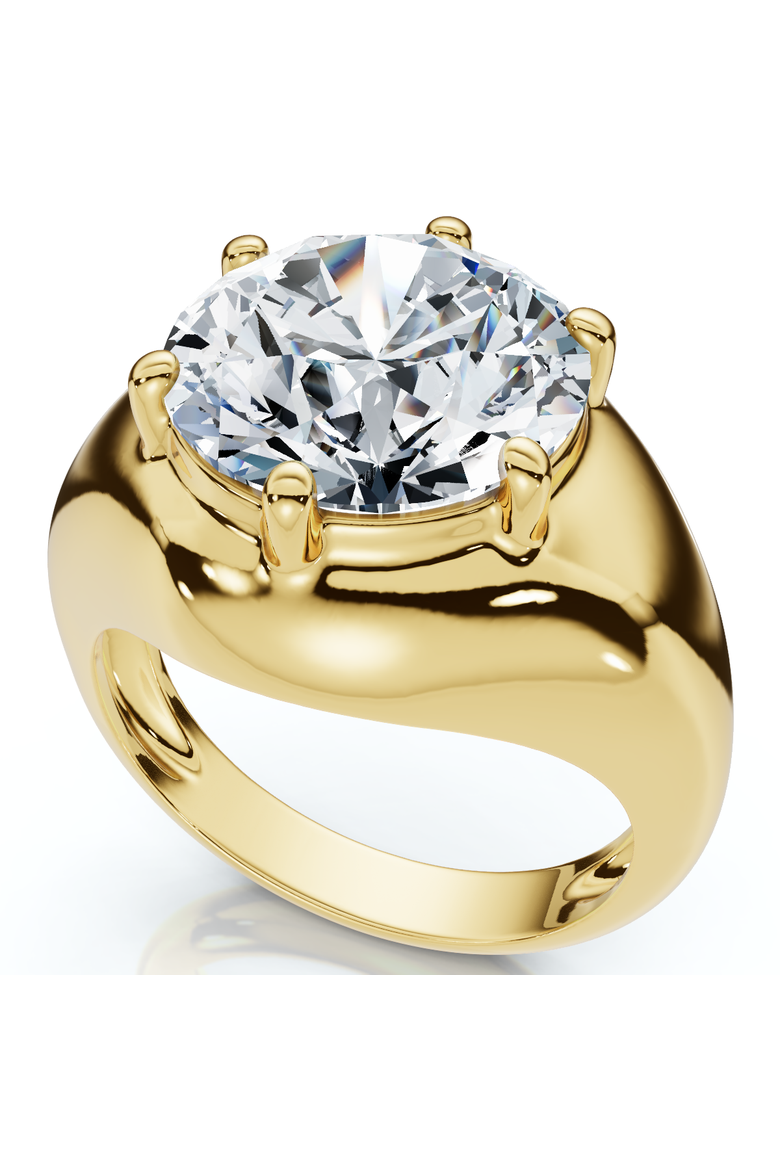 Certified 5Ct Bryn Diamond Solitaire Engagement Ring Lab Grown, Main, color, 14k Yellow Gold