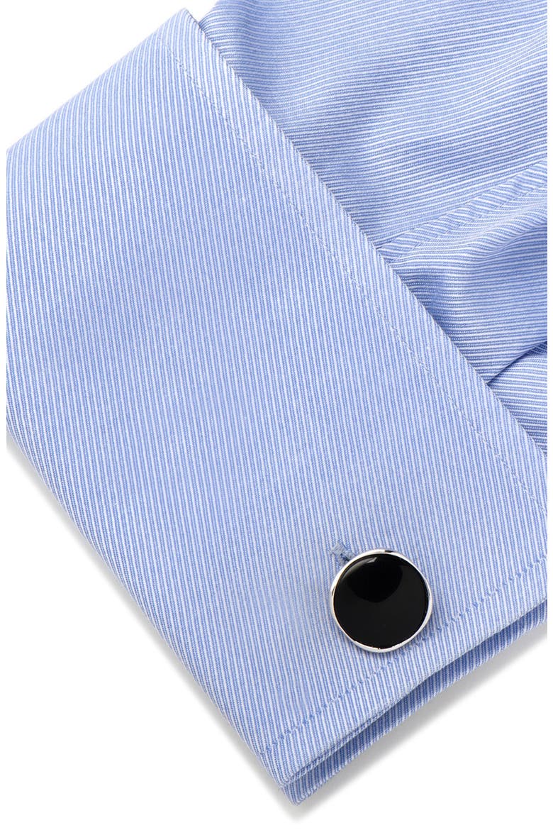 Formal Onyx Cuff Links & Studs Set, Alternate, color, BLACK
