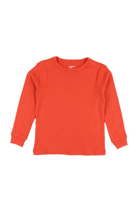 Kids Long Sleeve T-Shirt, 100% Cotton, Solid Colors