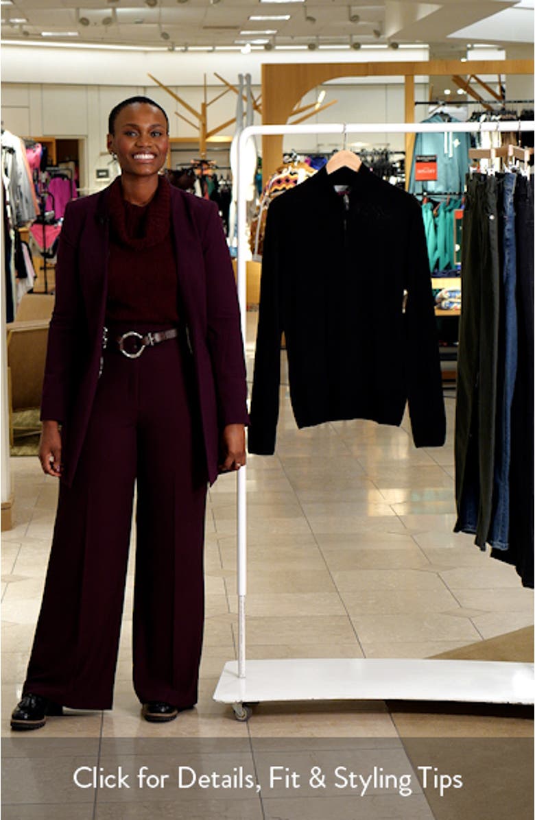 Quarter Zip Wool Blend Sweater, sales video thumbnail