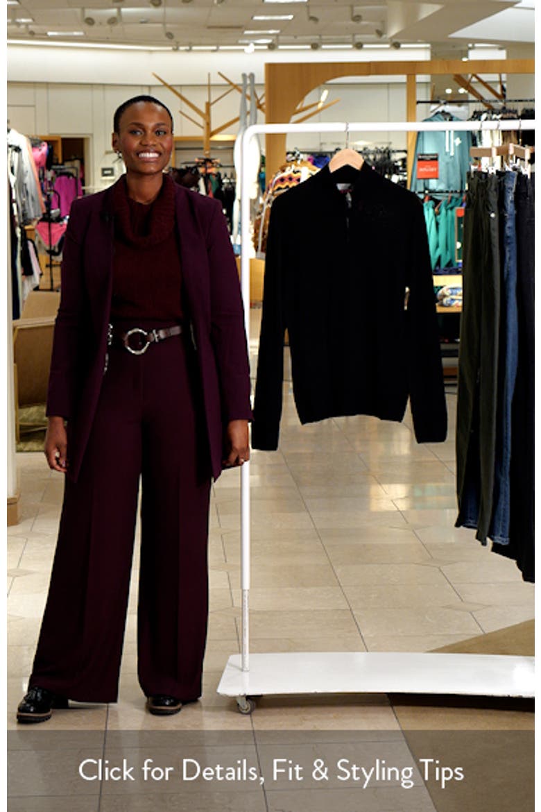 Quarter Zip Wool Blend Sweater video