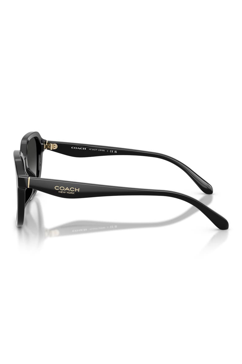 56mm Gradient Square Sunglasses, Alternate, color, BLACK / GREY GRADIENT