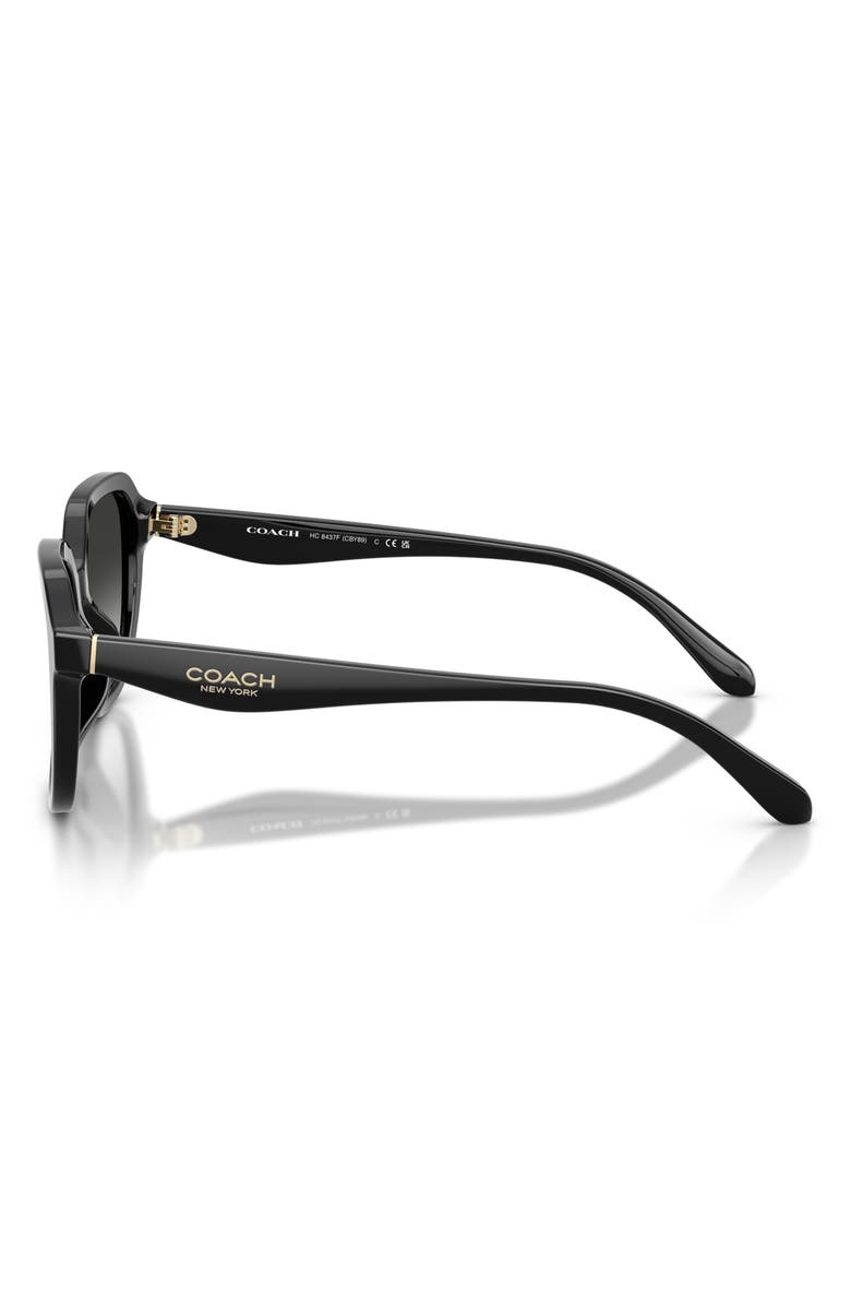 COACH 56mm Gradient Square Sunglasses, Alternate, color, Black / Grey Gradient