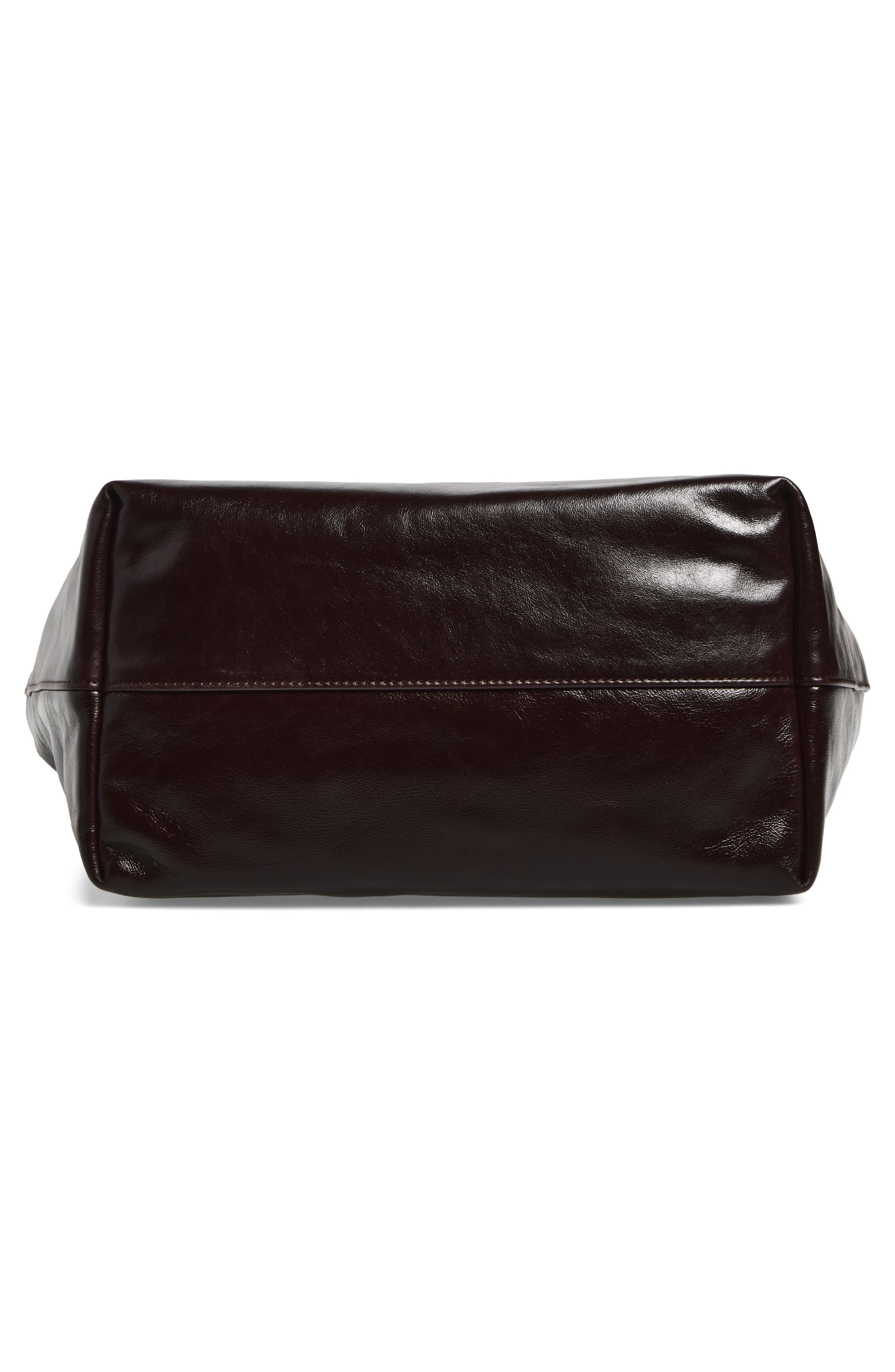 Medium Punch Leather Tote Bag, Alternate, color, OXBLOOD