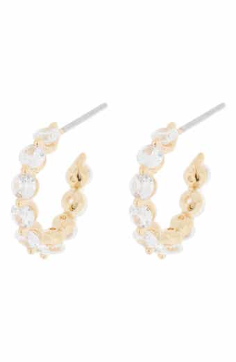 Nadri Cubic Zirconia Hoop Earrings