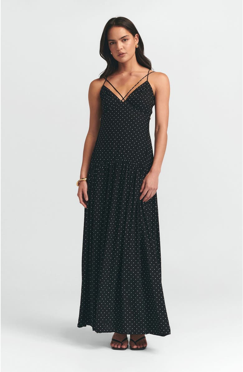 ST MRLO Paris Maxi Dress, Alternate, color, Black Base Spot
