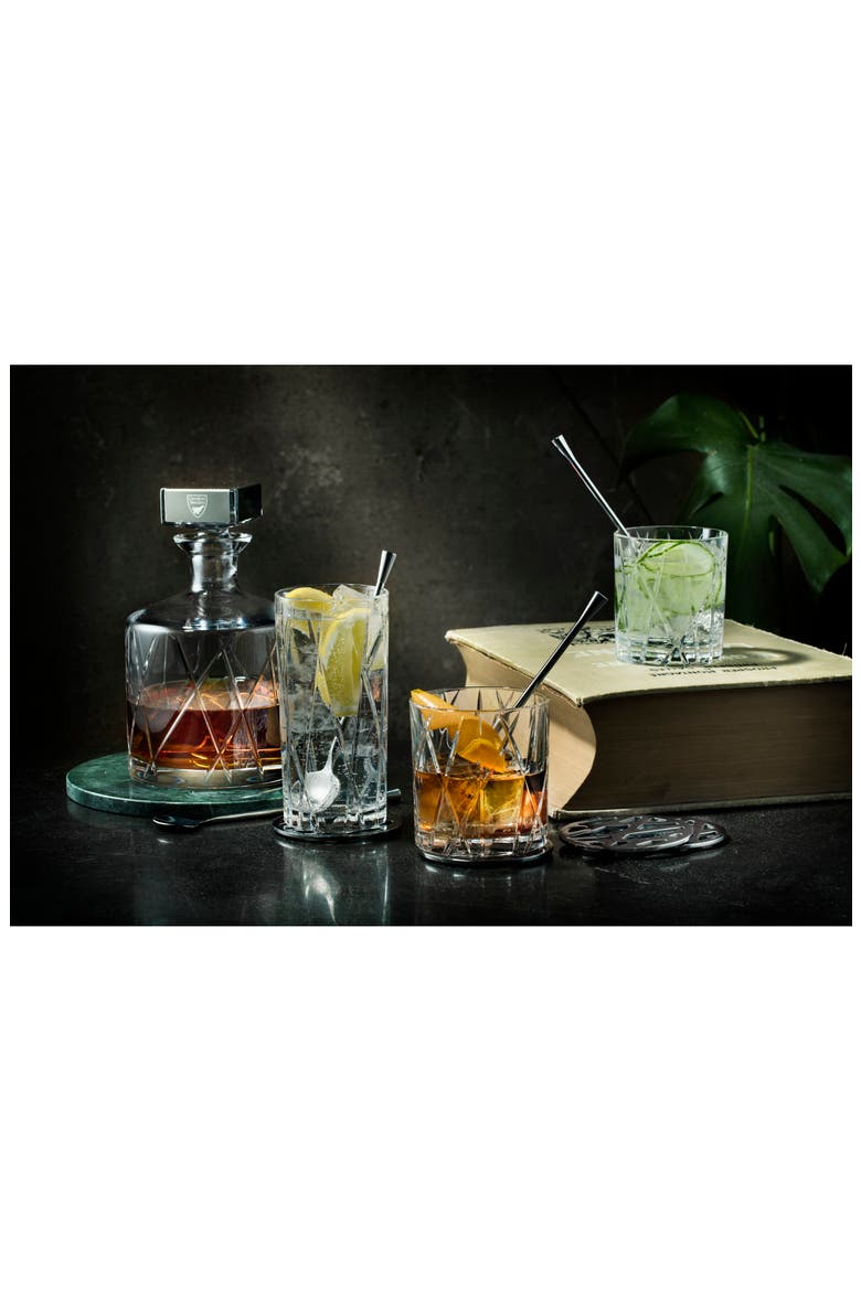 City Set of 4 Coasters, Alternate, color, CLEAR