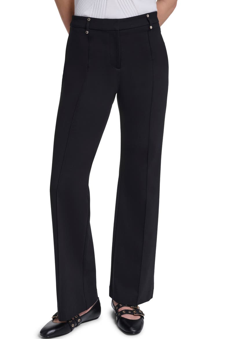Front Seam Straight Leg Pants, Main, color, BLACK