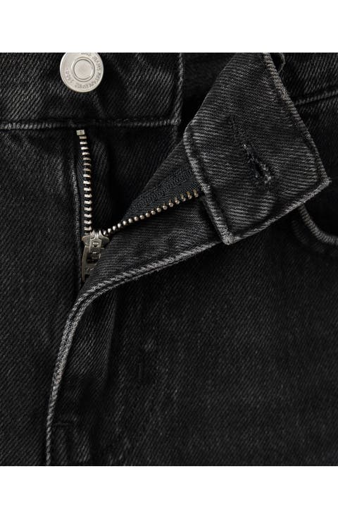 Mid Rise Straight Leg Jeans