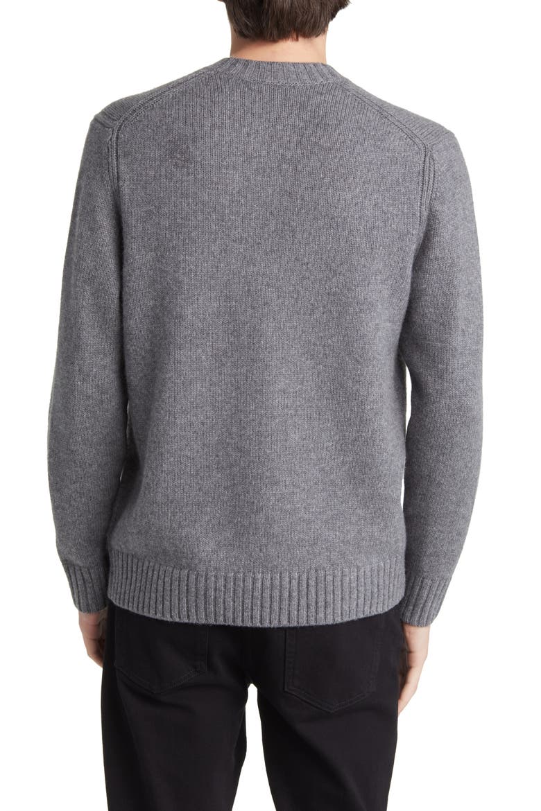 Relaxed Fit Wool & Cashmere Sweater, Alternate, color, MEDIUM HEATHER GREY