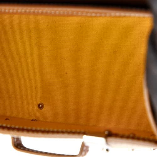 Pre-owned Goyard  Goyard Structured Saigon Top Handle Bag Coated Canvas With Leather Mini In Brown
