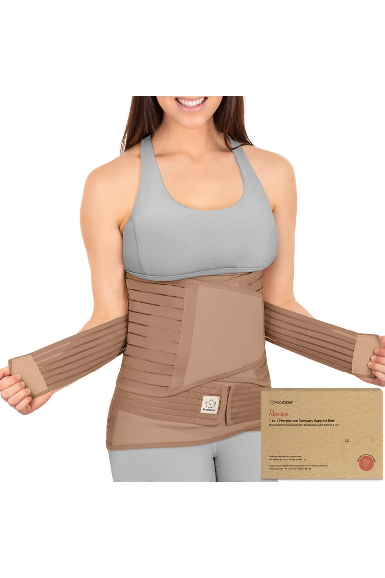 Revive 3-in-1 Postpartum Recovery Support Belt, Main, color, Warm Tan