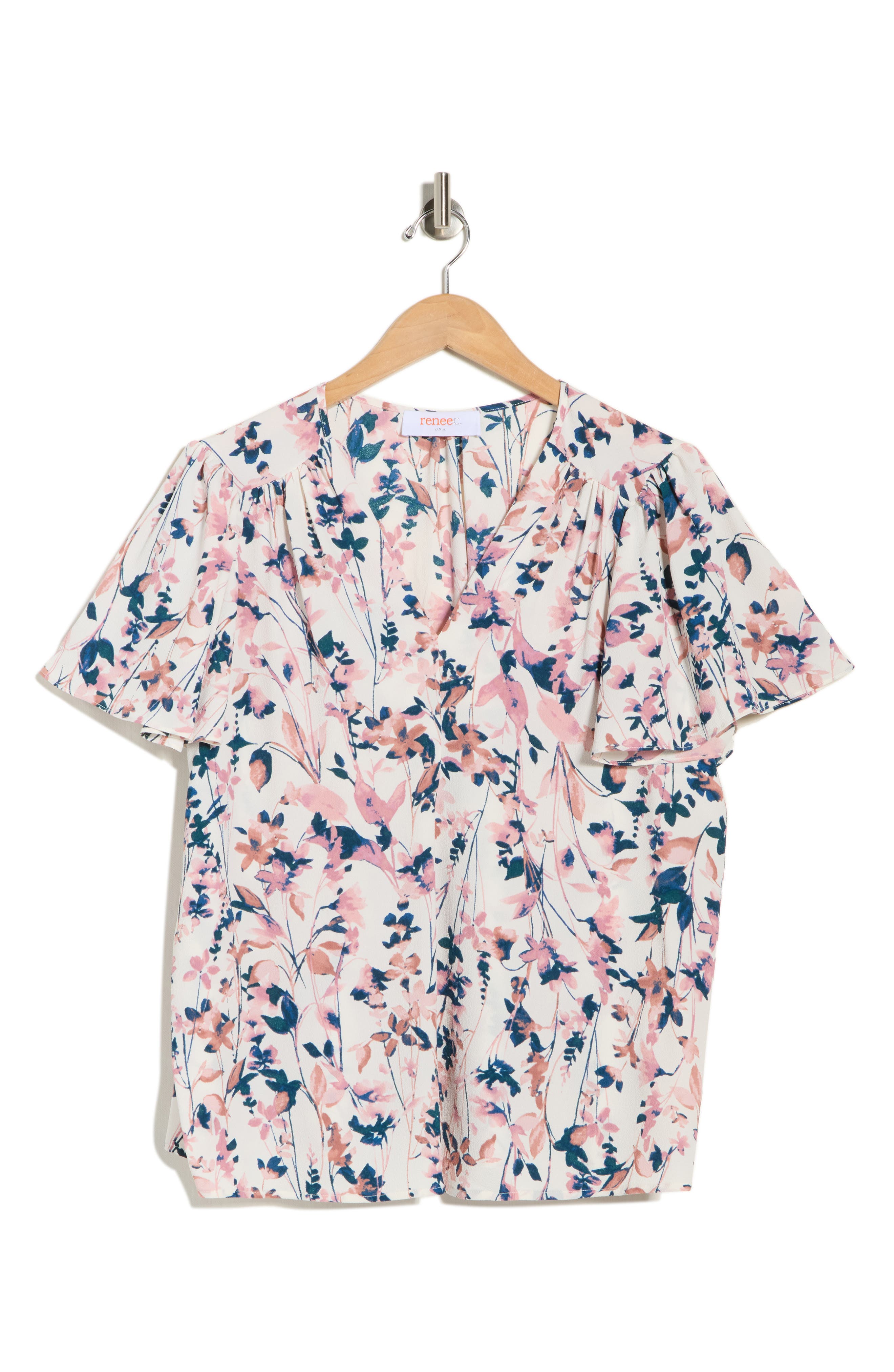 Renee C Flutter Sleeve Top (Women) | Nordstromrack