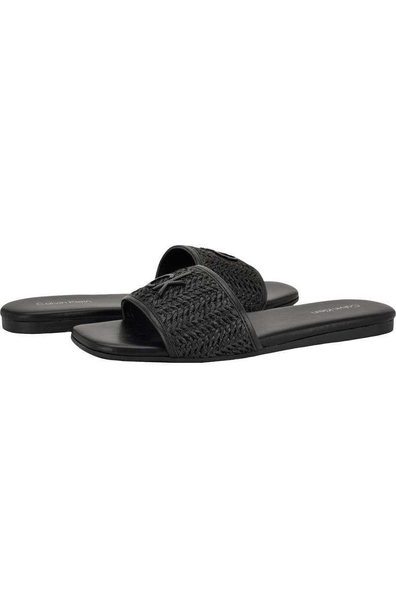 Calvin Klein Yolla Slide Sandal, Alternate, color, Black12/Black