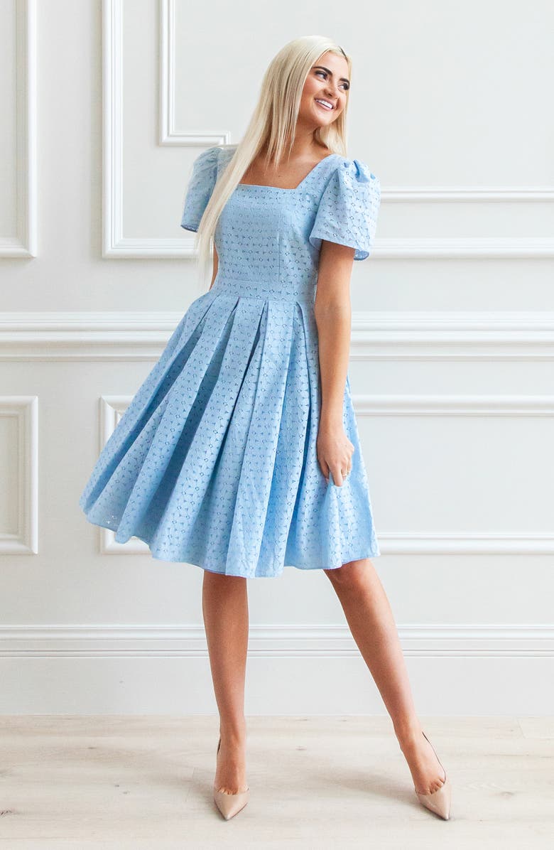 Rachel Parcell Lace Fit & Flare Dress, Alternate, color, 