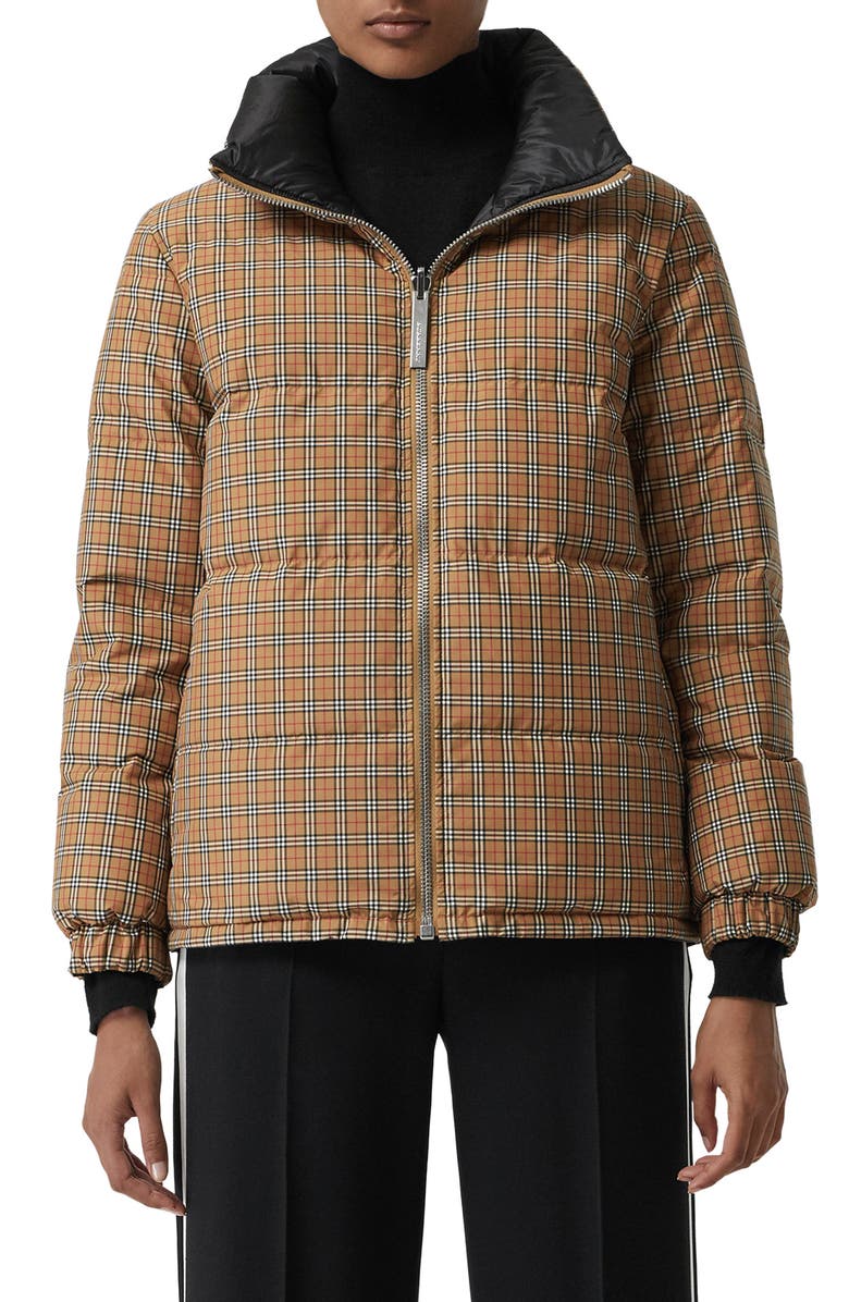 Burberry Reddich Vintage Check Reversible Down Jacket, Main, color, 