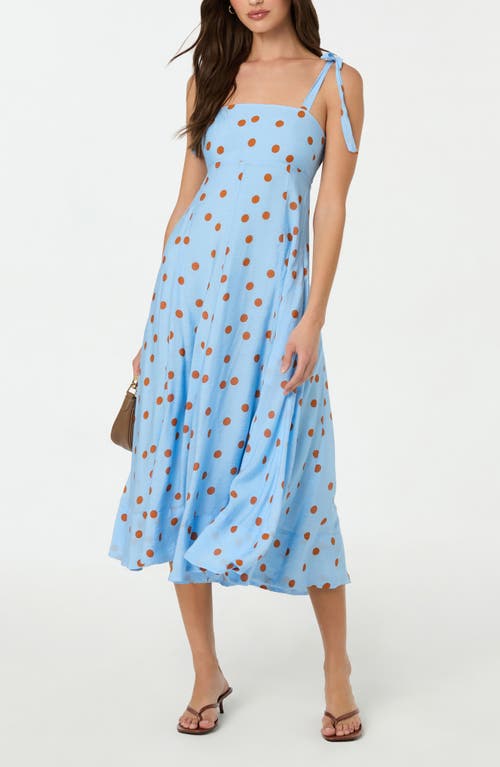 Astr The Label Lilliana Polka Dot Sundress In Blue