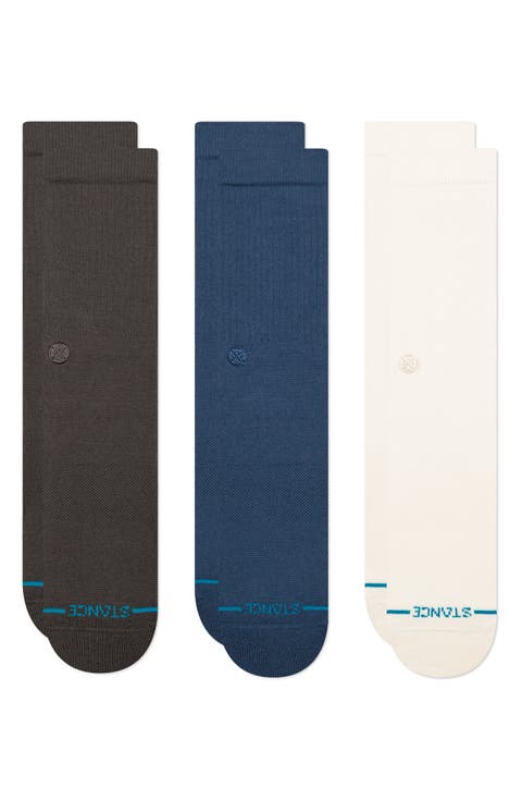 Icon Assorted 3-Pack Crew Socks