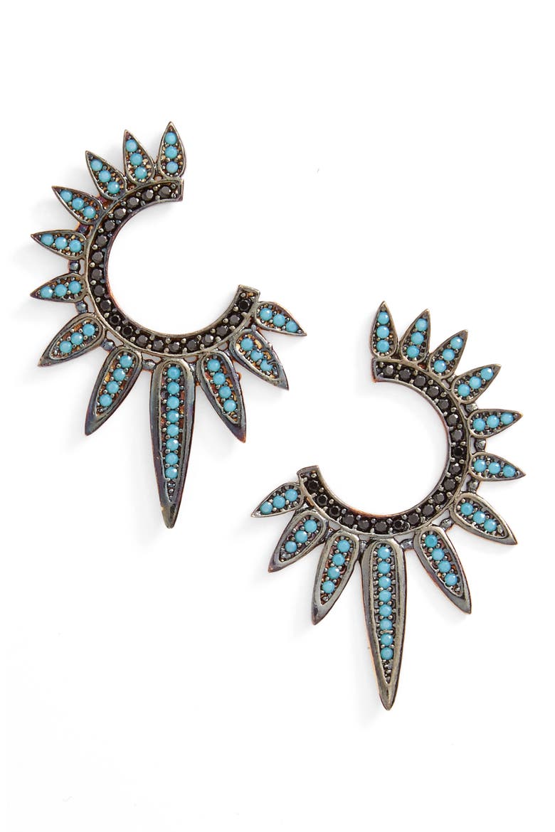 Obviously Amazing Earrings, Main, color, PAVE TURQUOISE