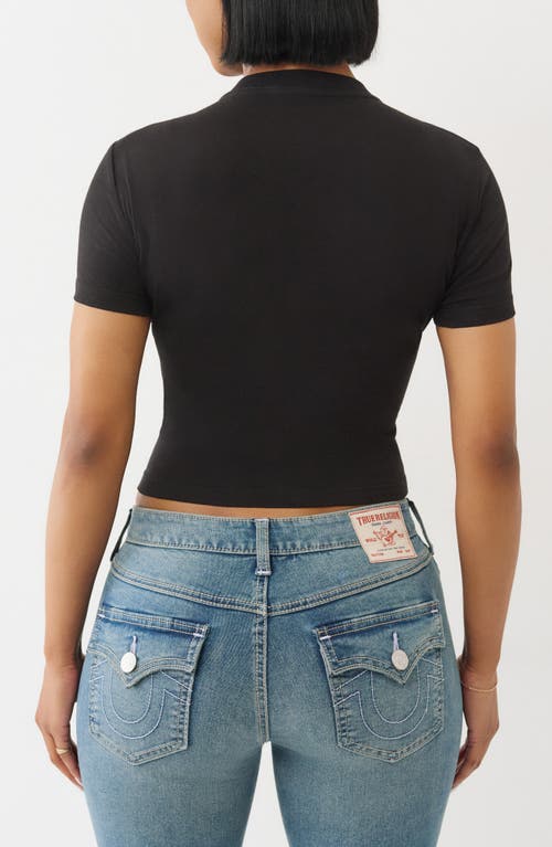 True Religion Crystal Embellished Graphic T-shirt In Black