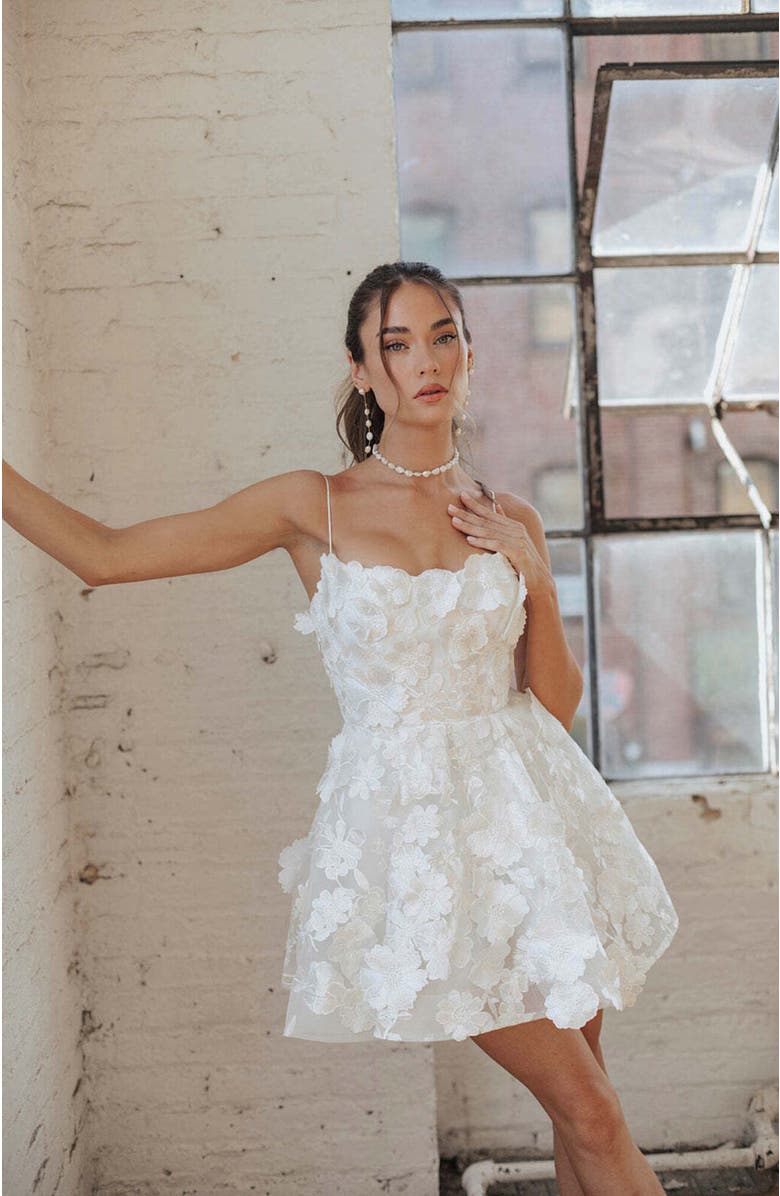 Untamed Petals Blair Mini Dress, Alternate, color, Ivory