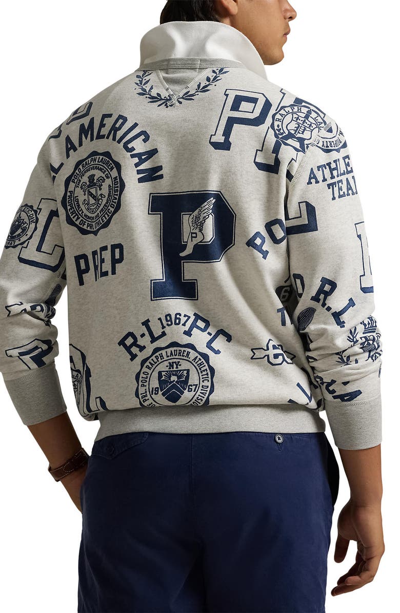 Polo Ralph Lauren Logo Graphic Cotton & Linen Crewneck Sweatshirt, Alternate, color, 