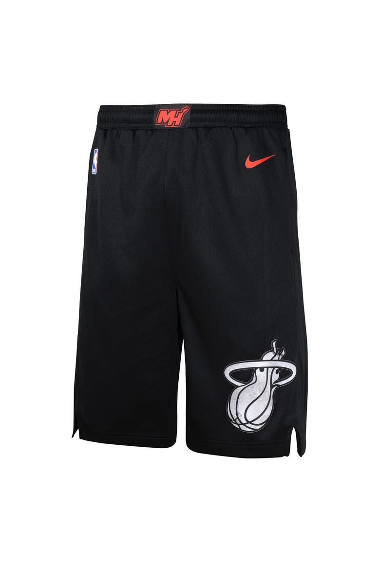 Youth Nike Black Miami Heat 2023/24 City Edition Swingman Performance Shorts, Alternate, color, Black