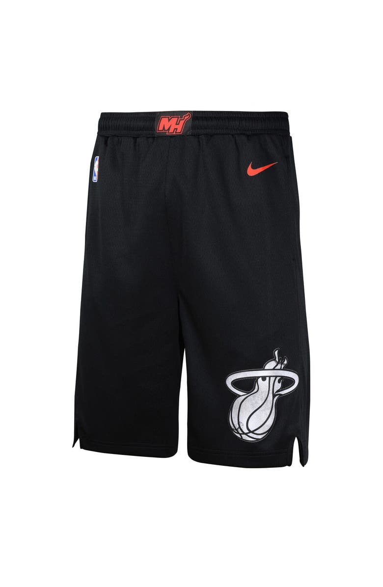 Nike Youth Nike Black Miami Heat 2023/24 City Edition Swingman Performance Shorts, Alternate, color, 