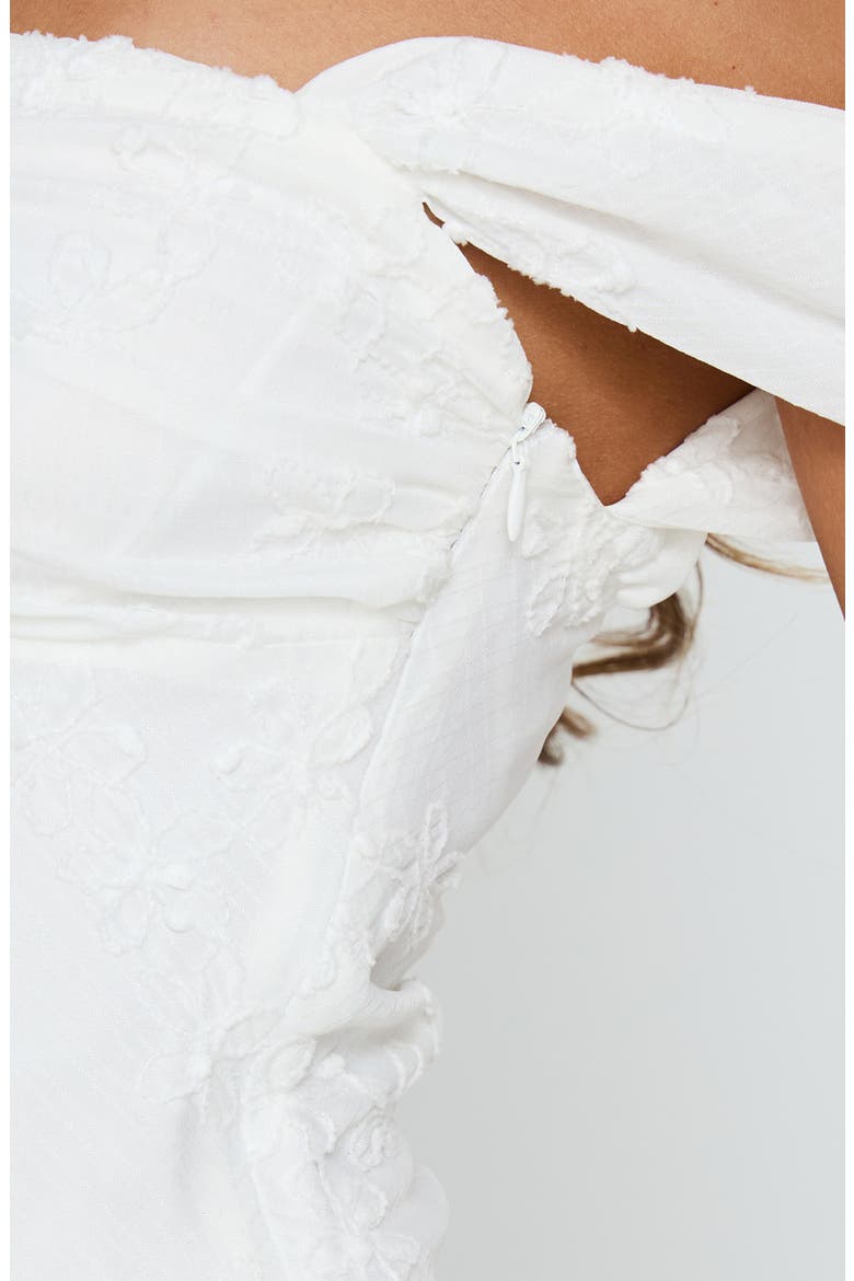 Rozerie Off the Shoulder Minidress, Alternate, color, WHITE