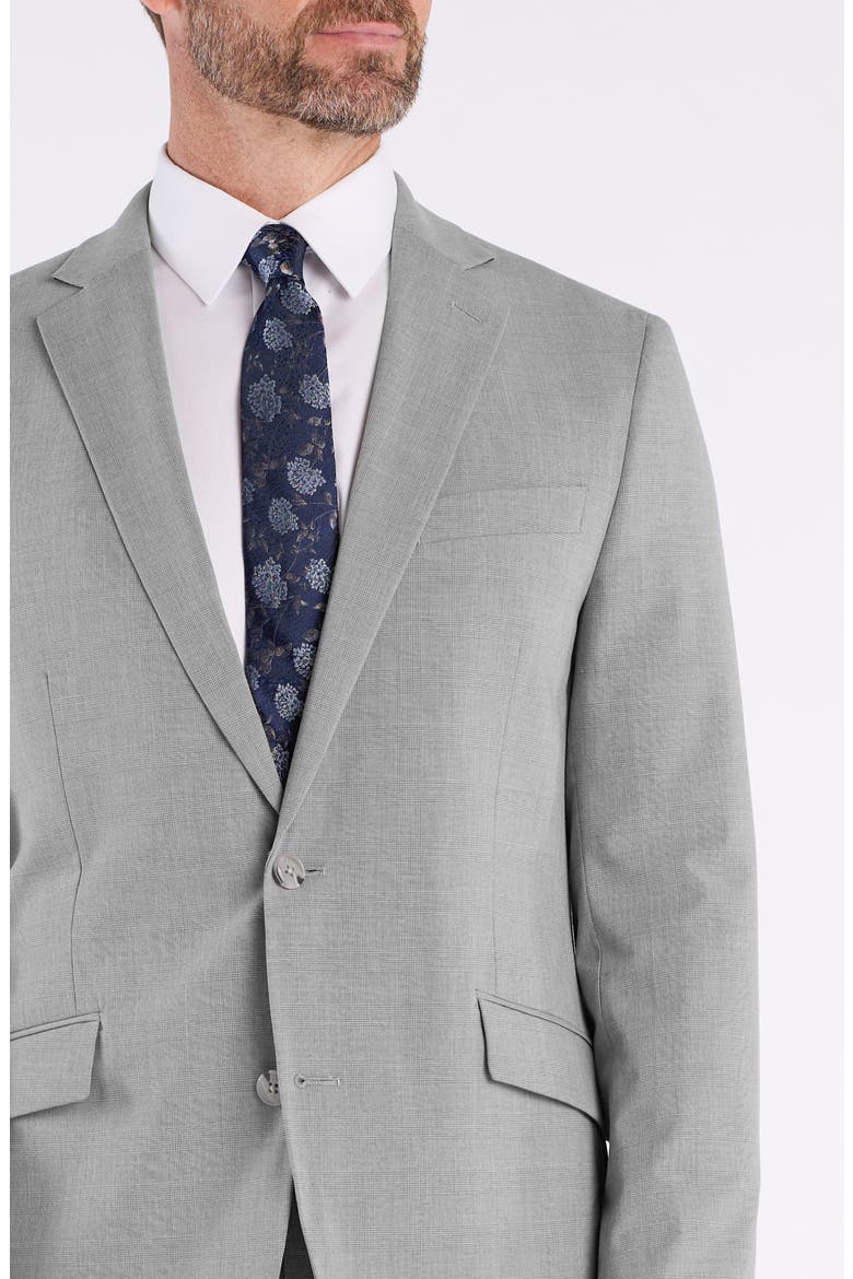 Light Grey Plaid Suit, Alternate, color, GREY