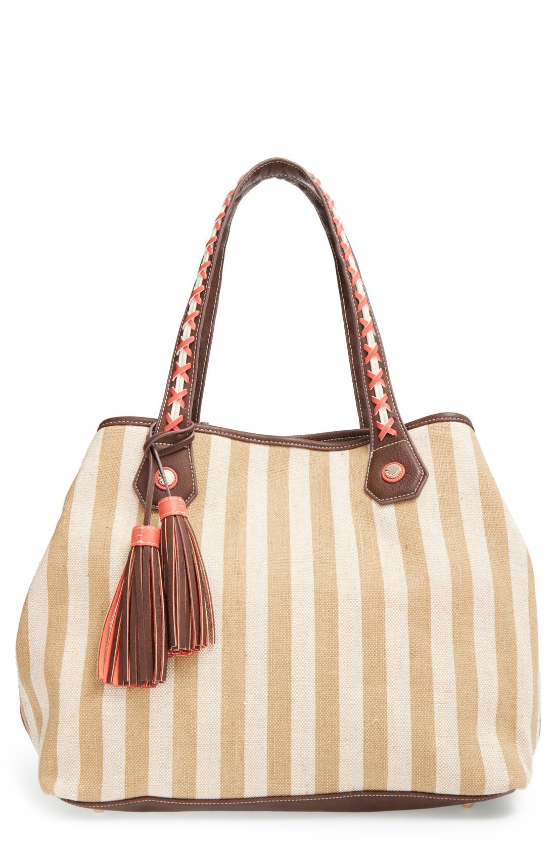 Canvas Tote, Main, color, TAN