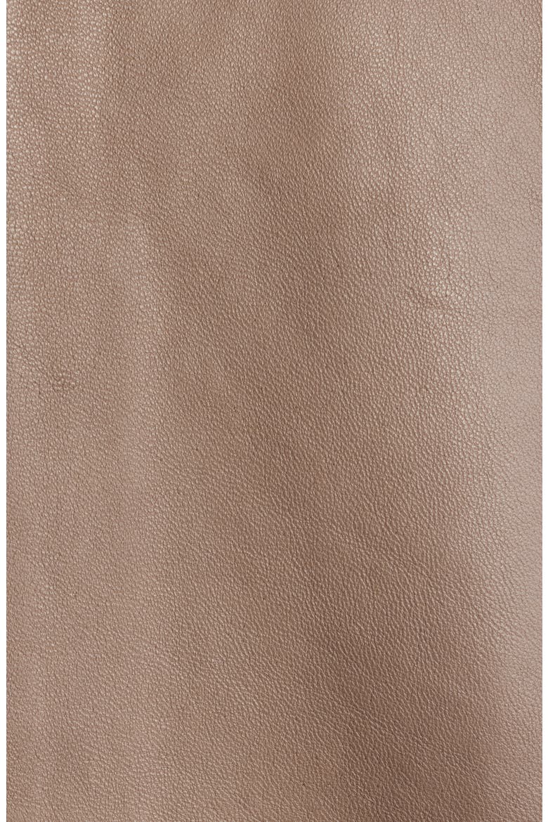 Ryder Crop Leather Jacket, Alternate, color, MOCHA BROWN