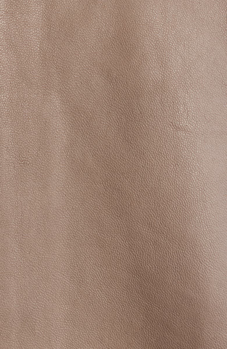 AllSaints Ryder Crop Leather Jacket, Alternate, color, Mocha Brown