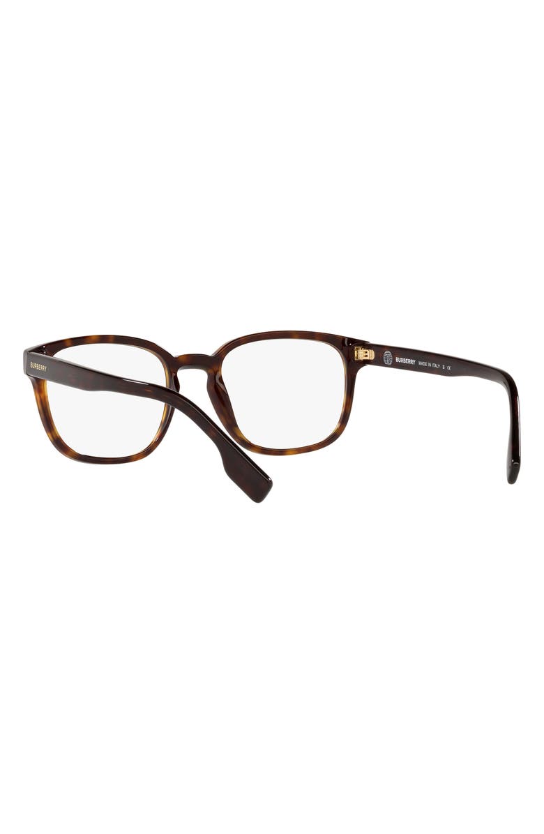 Burberry Edison 53mm Square Optical Glasses, Alternate, color, Dark Havana