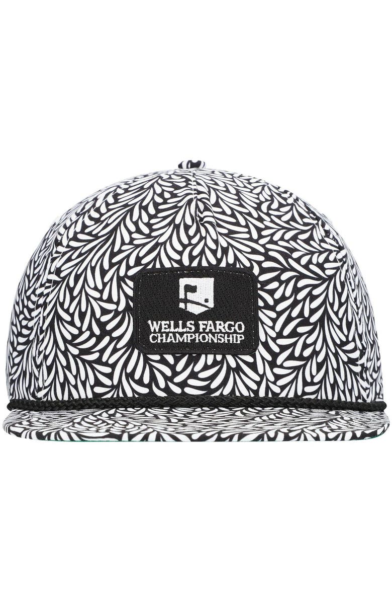 IMPERIAL Men's Imperial Black Wells Fargo Championship Aloha Rope Adjustable Hat, Alternate, color,