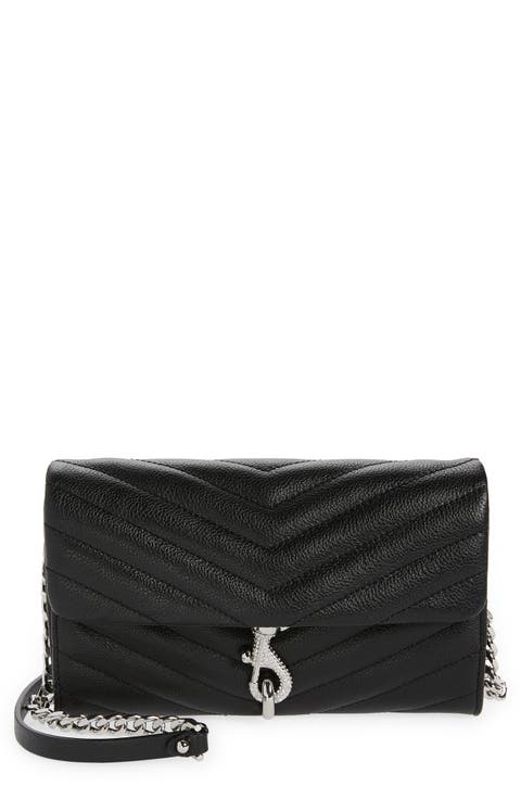 Edie Quilted Leather Wallet on a Chain