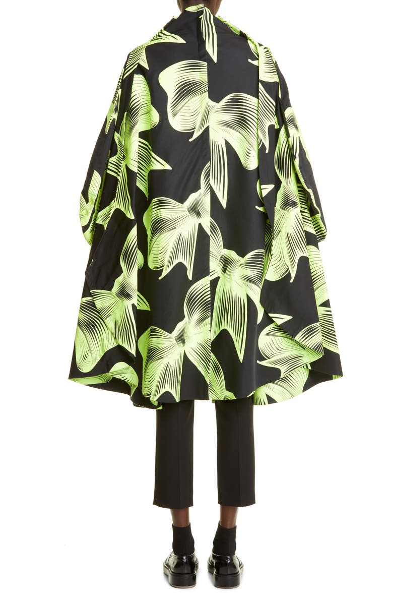 Comme des Garçons Oversize Bow Print Cotton Blend Ottoman Coat, Alternate, color,