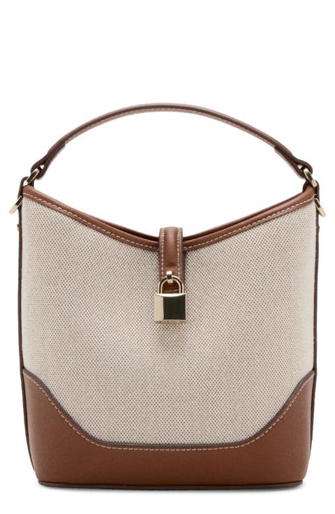 Contrasting Canvas Bucket Bag