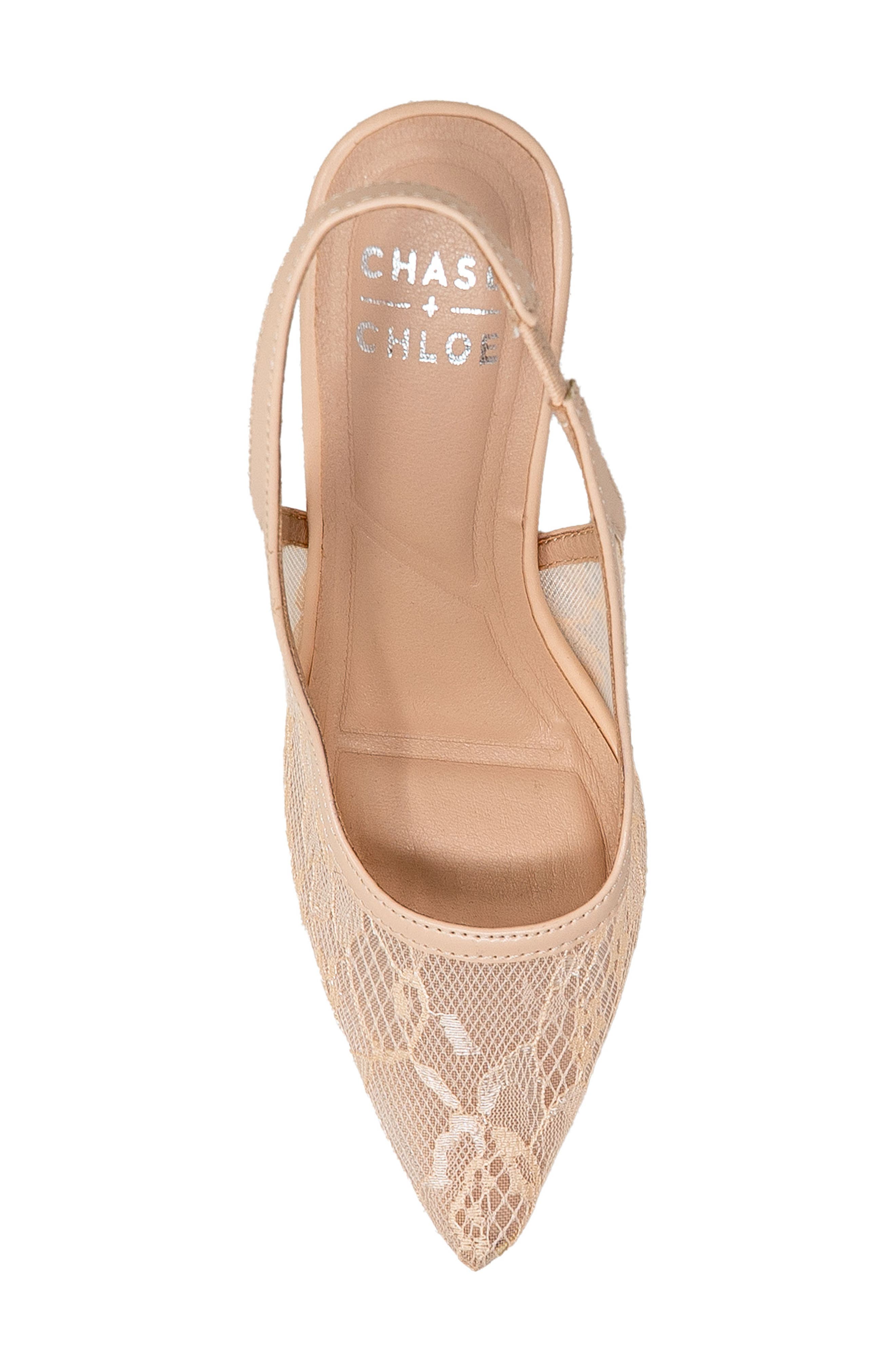 Bethany Floral Lace Slingback Pump, Alternate, color, NATURAL-BEIGE