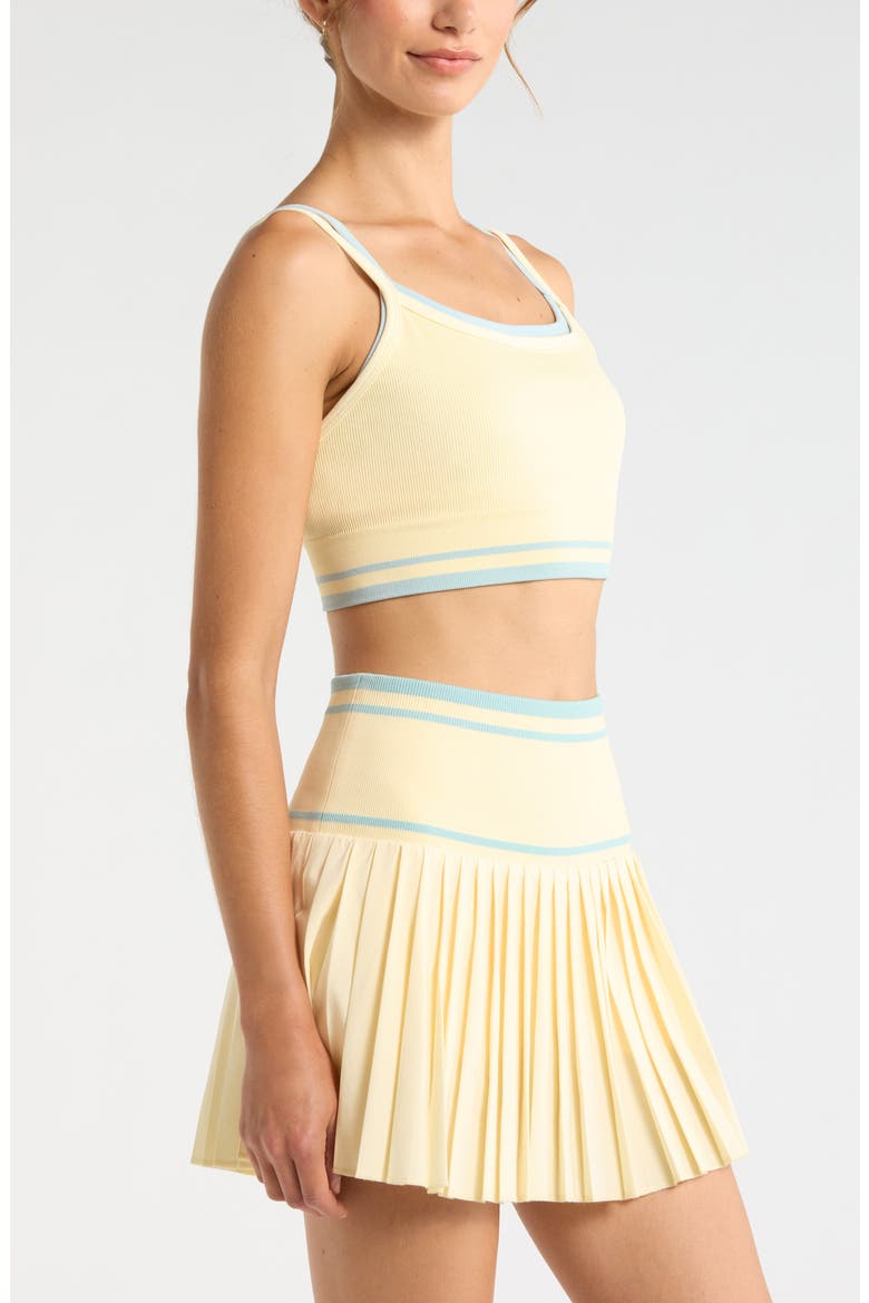 Double Layer Seamless Sports Bra, Alternate, color, YELLOW FLAN