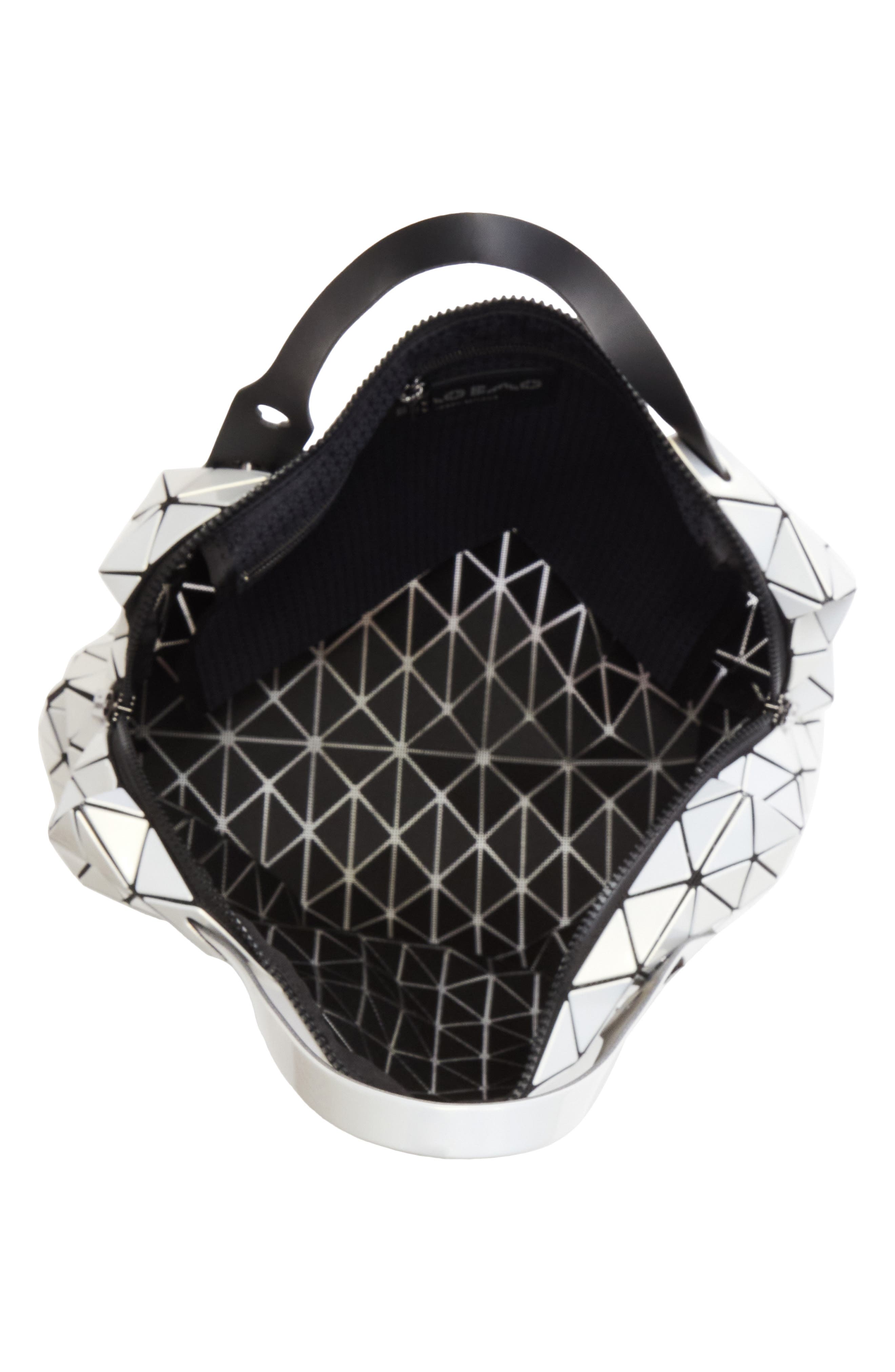 Row Metallic Tote, Alternate, color, WHITE