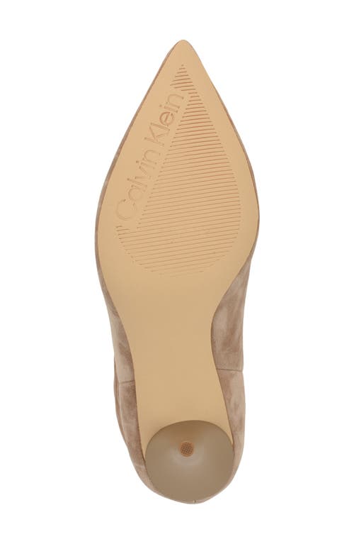 Calvin Klein Cerine Slouch Pointed Toe Bootie In Neutral