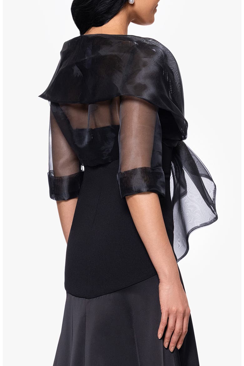 Organza Wrap Jacket, Alternate, color, BLACK