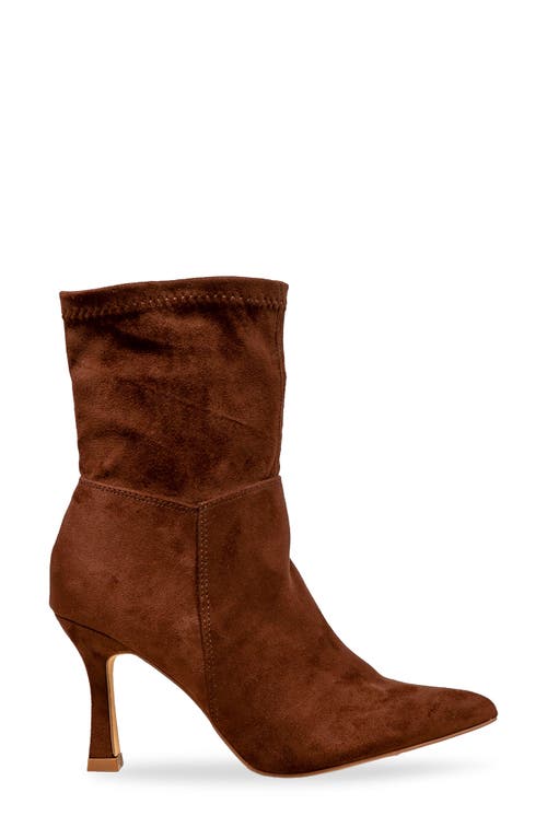 Chase & Chloe Chase And Chloe Pointed Toe Leather Bootie In Multi