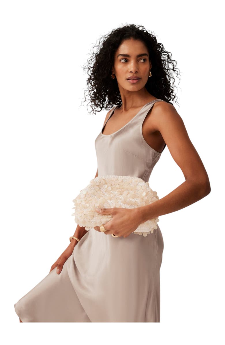 MINT VELVET Neutral Satin Slip Dress, Alternate, color,