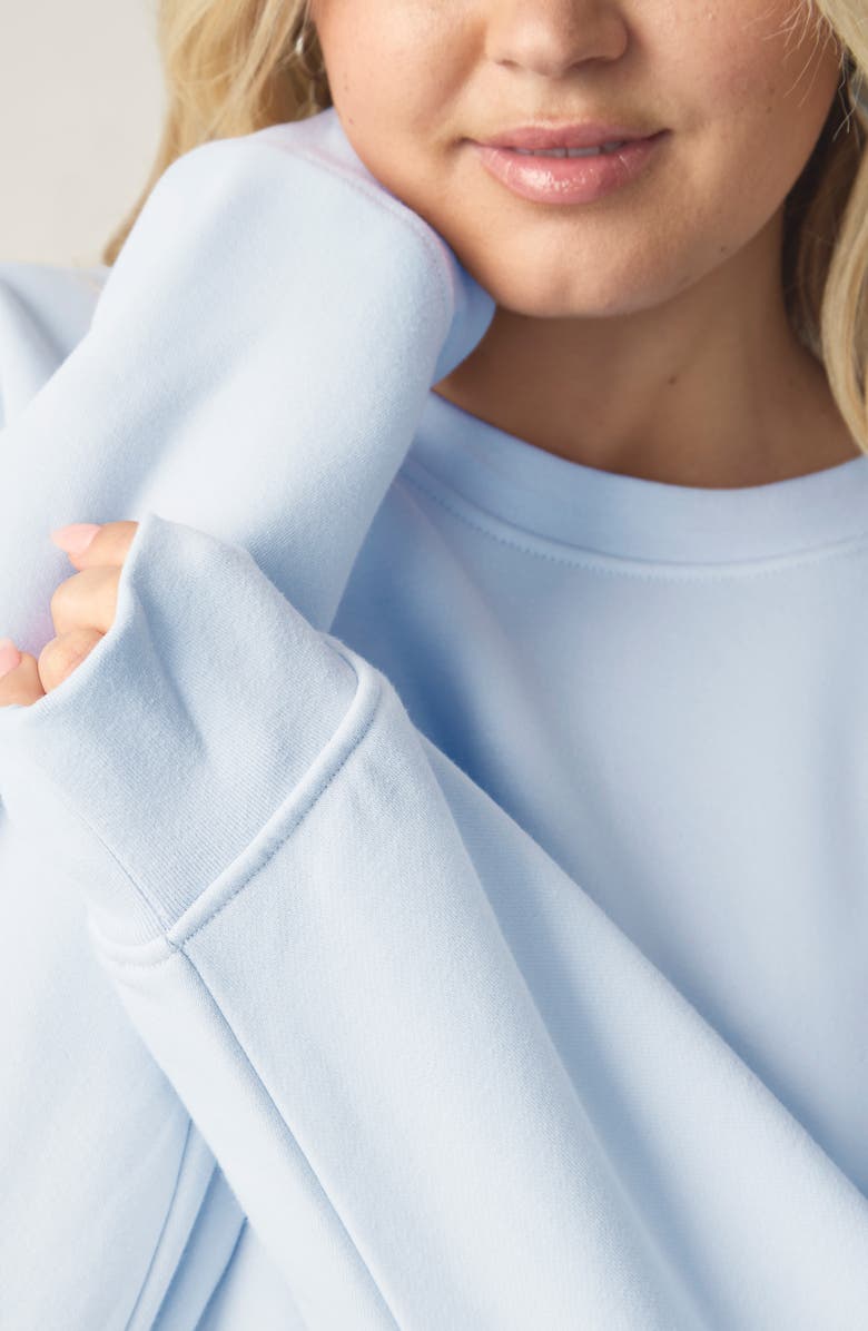 Florence by Mills Cozy Crush Oversize Sweatshirt, Alternate, color, Halogen Blue