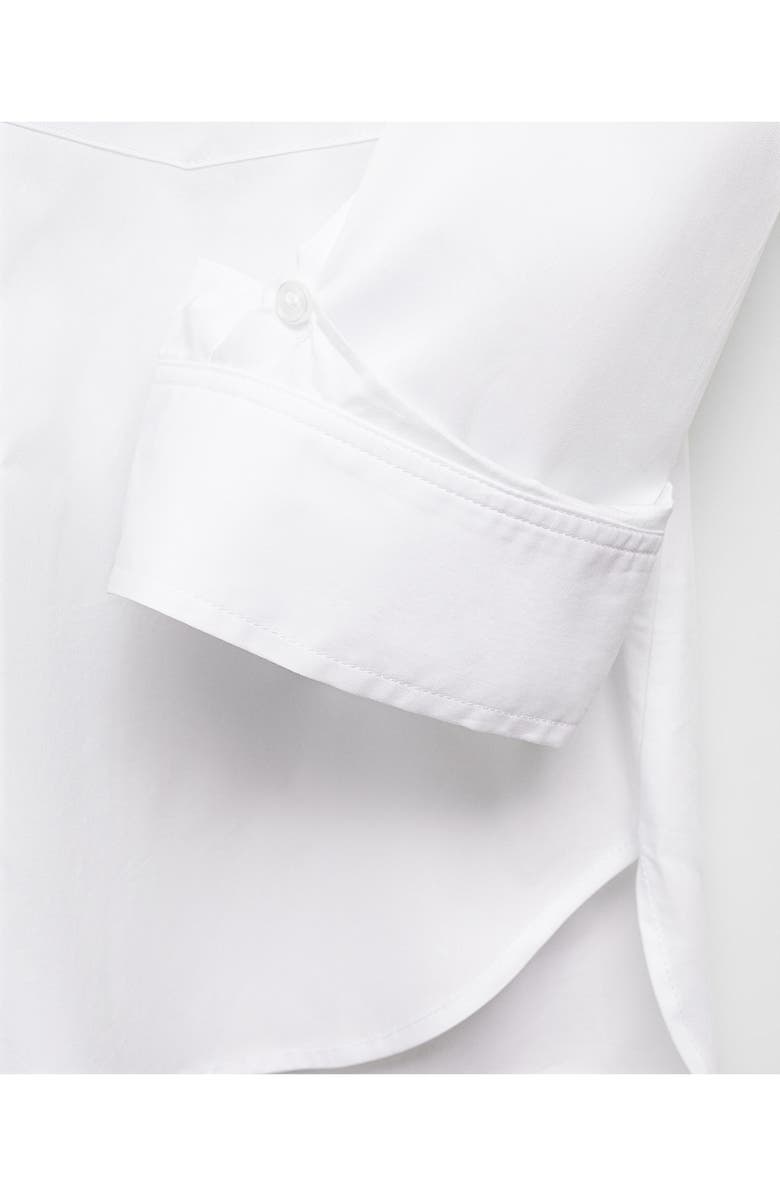 MANGO Band Collar Button-Up Shirt, Alternate, color, 