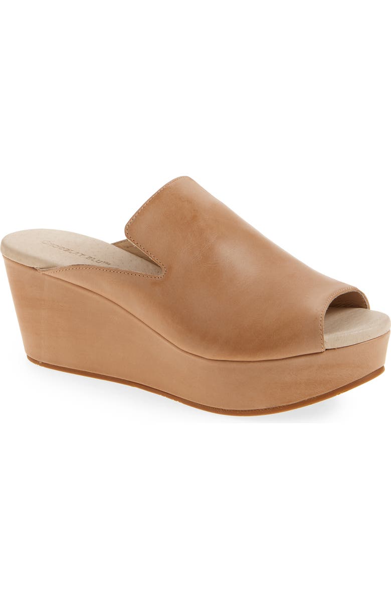 Chocolat Blu Whisper Platform Wedge Sandal, Main, color, Sand Leather